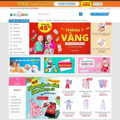 Theme Wordpress mẹ và bé